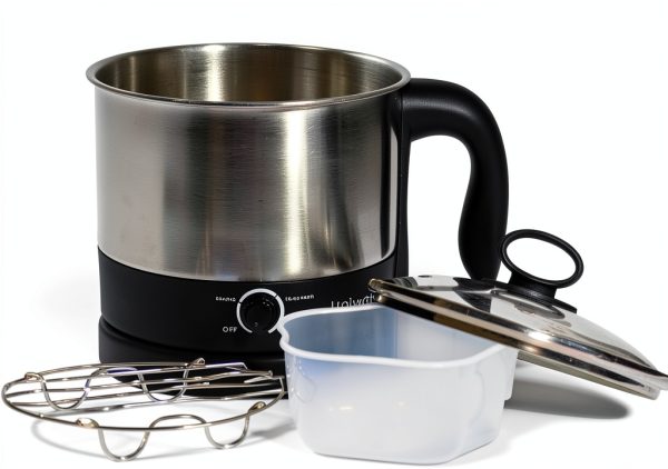 Uniware 1.2 Liter Stainless Steel Electric Cooker Rotating Base-1