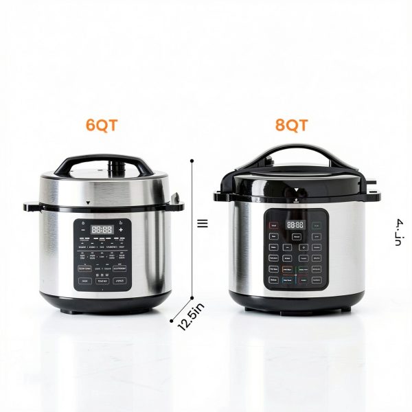Electric Pressure Cooker 8QT Multi Cooker by Generic Stainless Steel-5