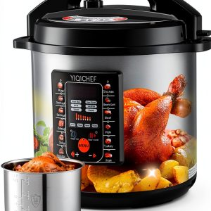 12L Commercial Electric Pressure Cooker YIQICHEF 12.8qt 1600W-0