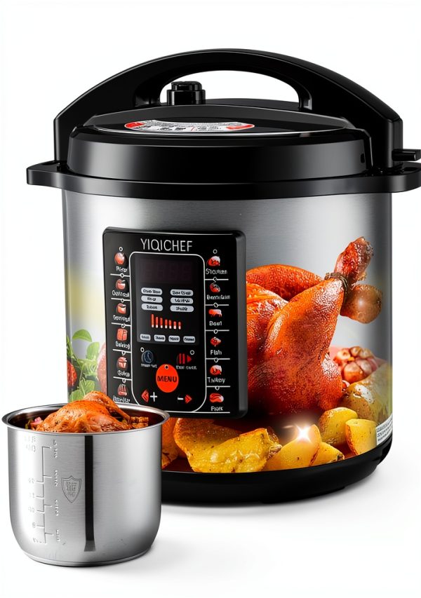 12L Commercial Electric Pressure Cooker YIQICHEF 12.8qt 1600W-0