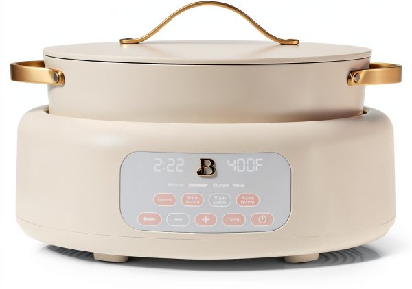 10 in 1 Electric Cooker 6 Quart White Icing by Drew Barrymore-0