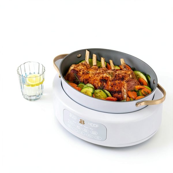 10 in 1 Electric Cooker 6 Quart White Icing by Drew Barrymore-3