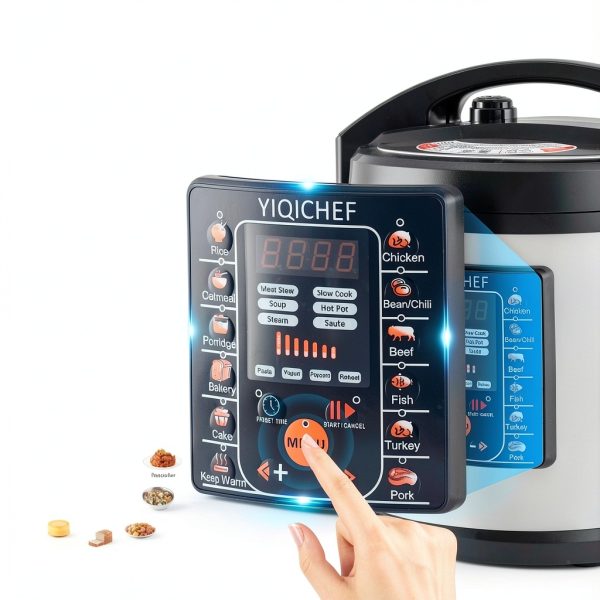 12L Commercial Electric Pressure Cooker YIQICHEF 12.8qt 1600W-2