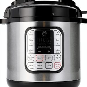 MasterChef Electric Pressure Cooker 10-in-1 6 Qt Stainless Steel-0