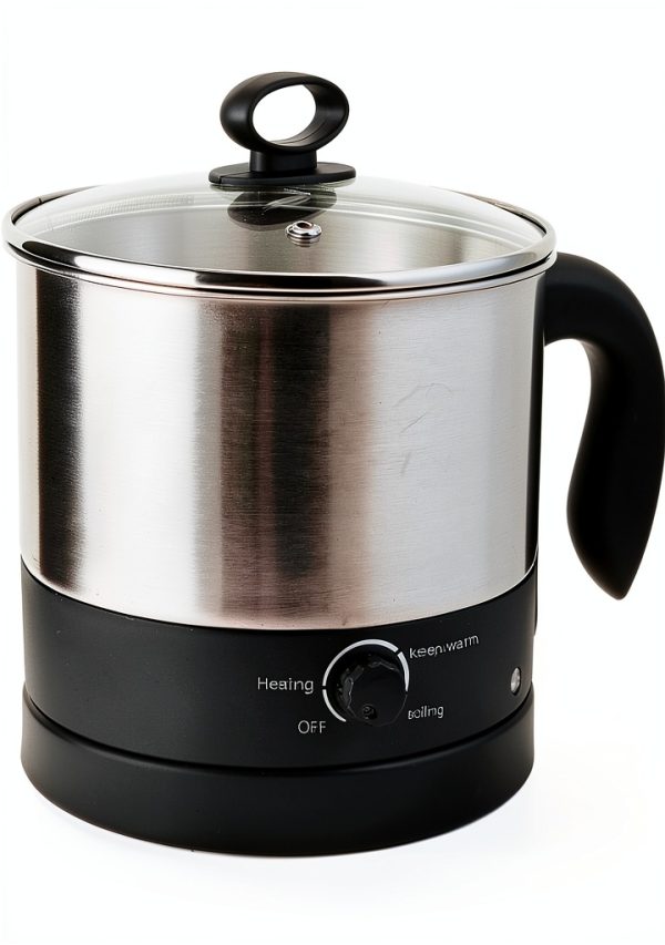 Uniware 1.2 Liter Stainless Steel Electric Cooker Rotating Base-0