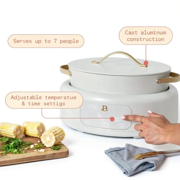 10 in 1 Electric Cooker 6 Quart White Icing by Drew Barrymore-5