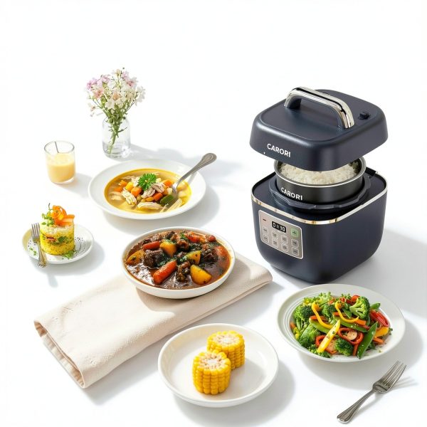 Electric Pressure Cooker Carori 3Qt 8-Function Ceramic Pot Gray-1
