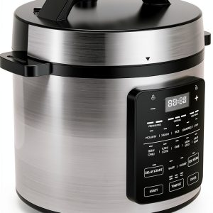 OLIXIS Electric Pressure Cooker 6 Quart Stainless Steel Multi Cooker Electric for Pressure 12-in-1 Rice, Steamer, Yogurt Maker, Slow Cook,Meat Stew, Cake, Porridge, Multigrain-0