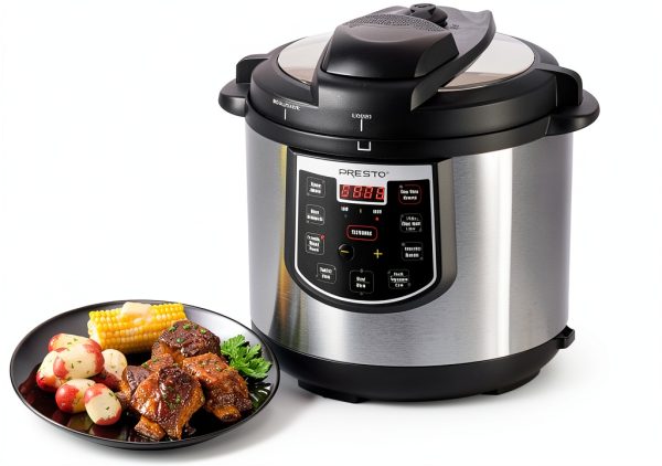 Presto 6 Quart Electric Pressure Cooker 02141 Black Silver-3