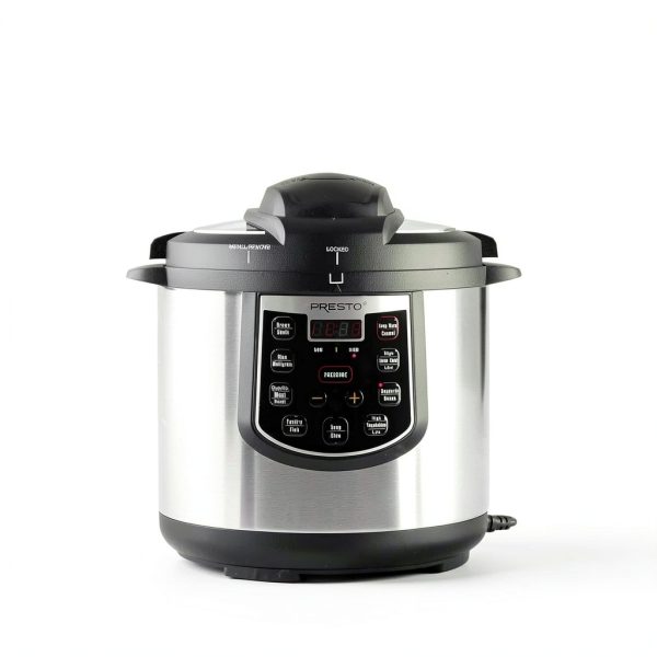 Presto 6 Quart Electric Pressure Cooker 02141 Black Silver-5