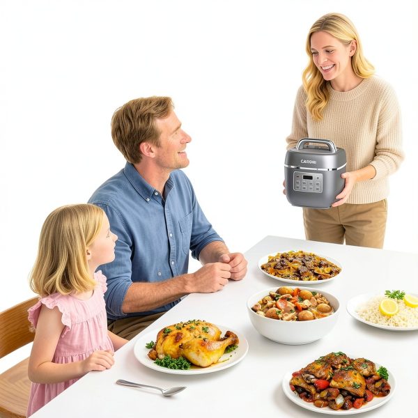 Electric Pressure Cooker Carori 3Qt 8-Function Ceramic Pot Gray-8