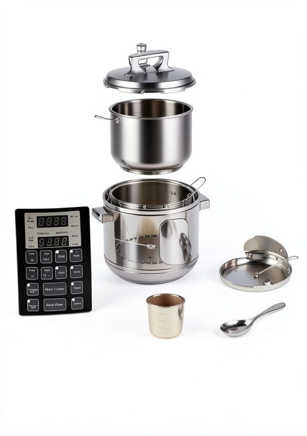 9-in-1 Electric Pressure Cooker 6QT by prepAmeal Silver Black-7