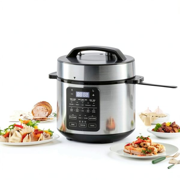 OLIXIS Electric Pressure Cooker 6 Quart Stainless Steel Multi Cooker Electric for Pressure 12-in-1 Rice, Steamer, Yogurt Maker, Slow Cook,Meat Stew, Cake, Porridge, Multigrain-2