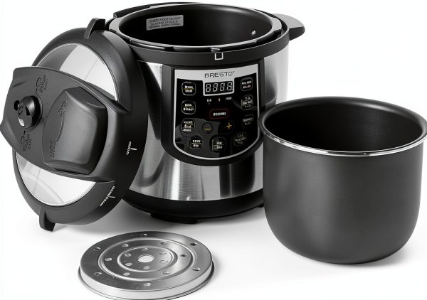 Presto 6 Quart Electric Pressure Cooker 02141 Black Silver-2