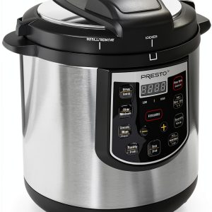Presto 6 Quart Electric Pressure Cooker 02141 Black Silver-0