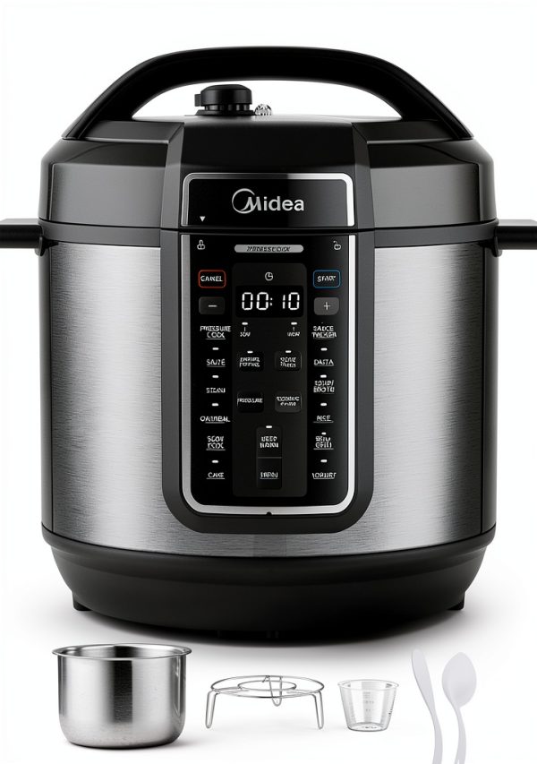 Midea 12-in-1 Electric Pressure Cooker 8 Quarts Stainless Steel-0