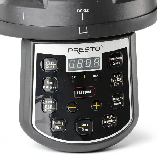 Presto 6 Quart Electric Pressure Cooker 02141 Black Silver-4